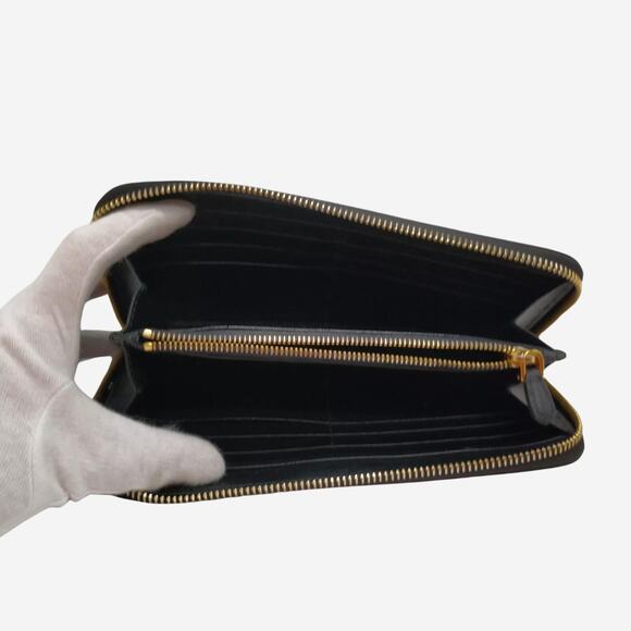 Prada Saffiano Long Wallet Black Leather - Picture 4 of 9